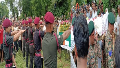 villagers inconsolable When body of soldier reached Agra last farewell given with Tiranga Yatra
