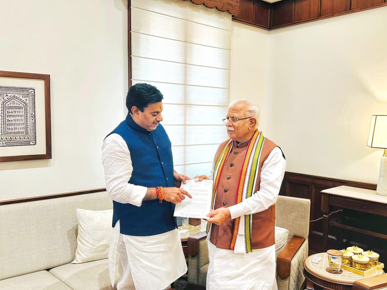 Bhopal: Bhopal's Kaliyasot river will be developed on the lines of Sabarmati, MLA Sharma met Union Minister Kh