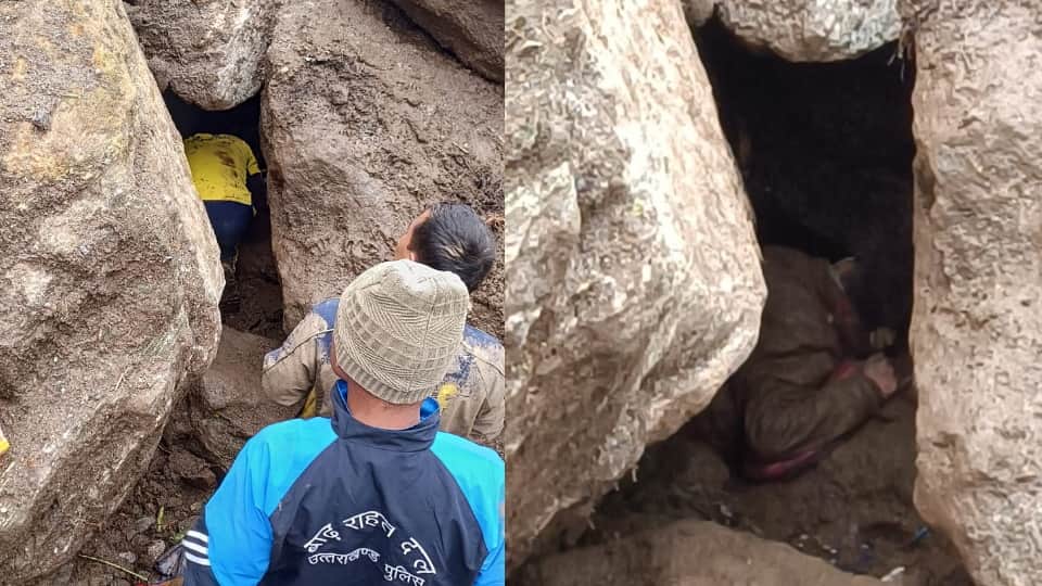 Kedarnath Disaster Sdrf rescue Youth suppressed Under Boulders for 18 Hours