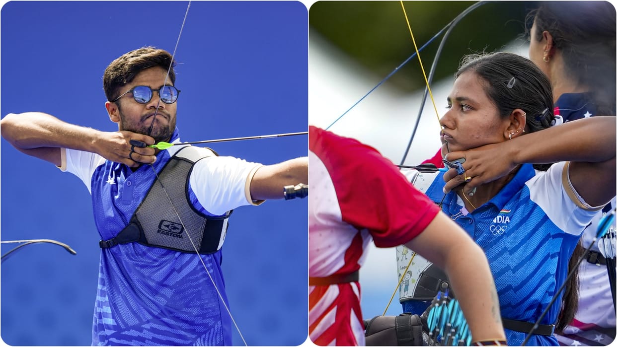 Dhiraj Bhommadevara Ankita Bhakat Archery Paris Olympics Indian Archery Mixed Team bronze medal Match