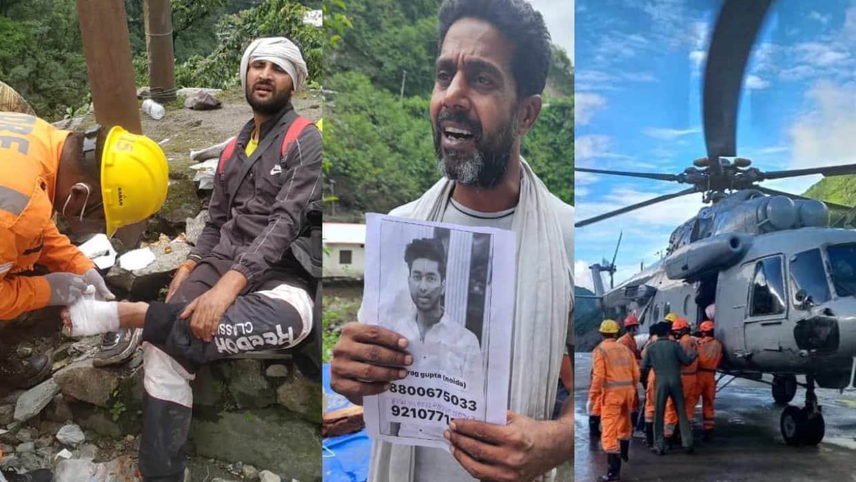 Kedarnath cloudburst rescue Many devotees injured people searching relatives Police issued helpline number