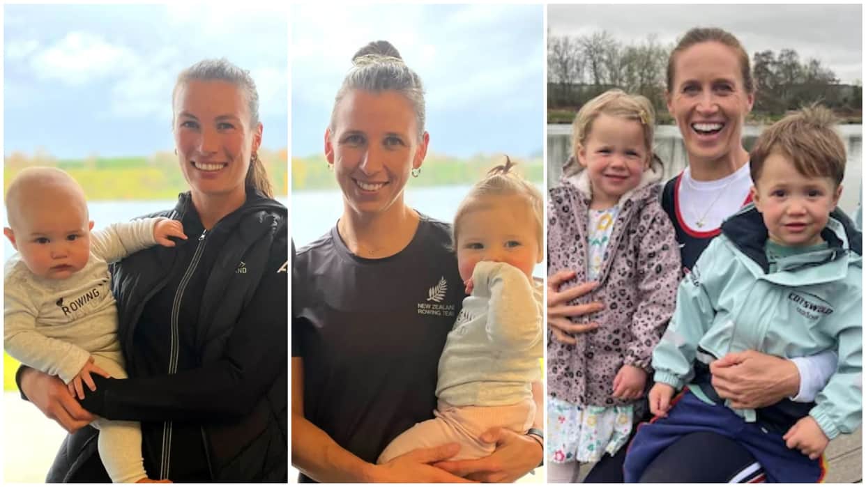 Paris Olympics: Three mothers won medals in Olympics in rowing, celebrated with their children, see photos
