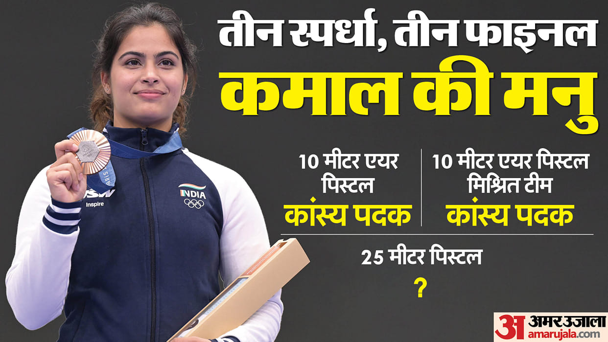 Star Indian Shooter Manu Bhaker Inch closer to win her third Olympics medal qualify for 25 Meters Pistol final