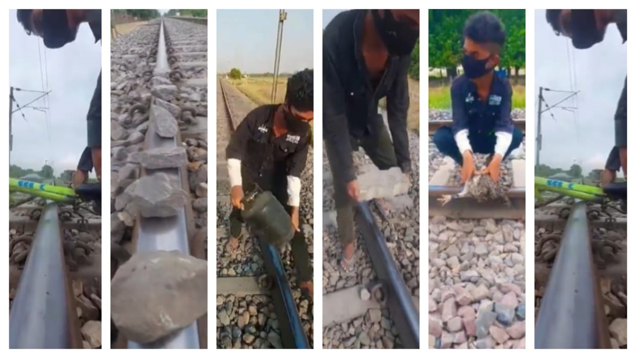 Reel intoxication put him behind the bars, kept a bicycle and brick on the railway track, tied a hen