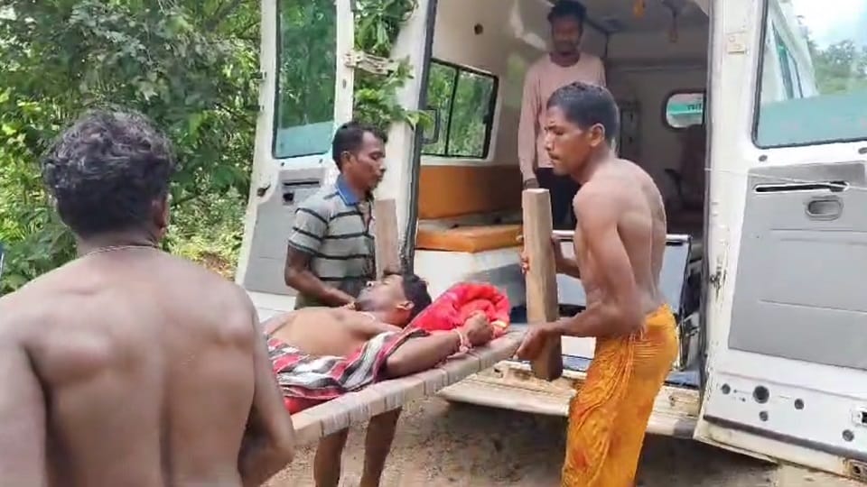 patient was crossed the drain on a cot ambulance did not reach spot in Sukma