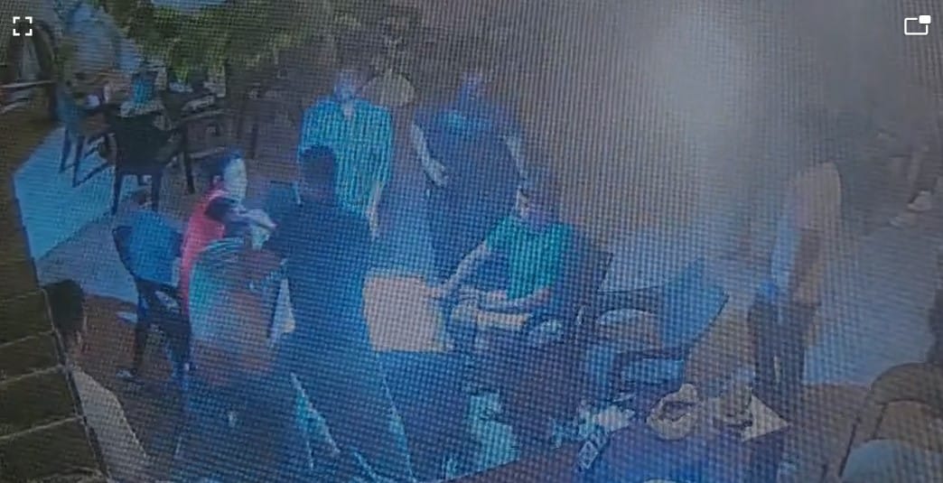 When the cafe owner was asked to pay the loan amount, the miscreants who came in Scorpio beat him up