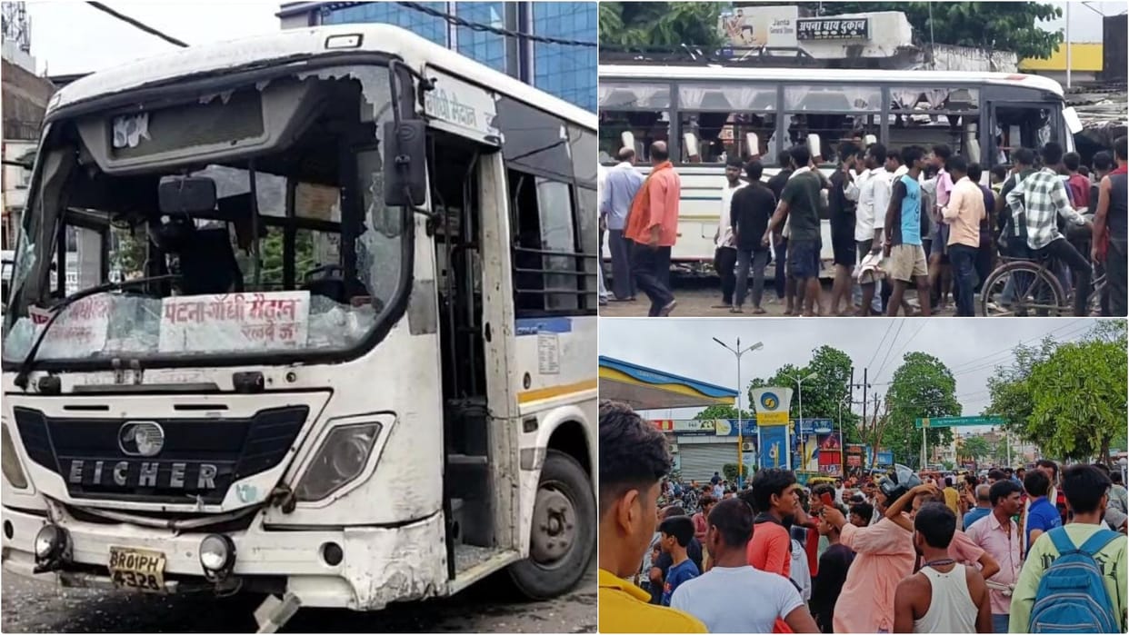 Muzaffarpur: NEET candidate crushed by bus, died on spot; Angry people vandalised vehicle and created ruckus