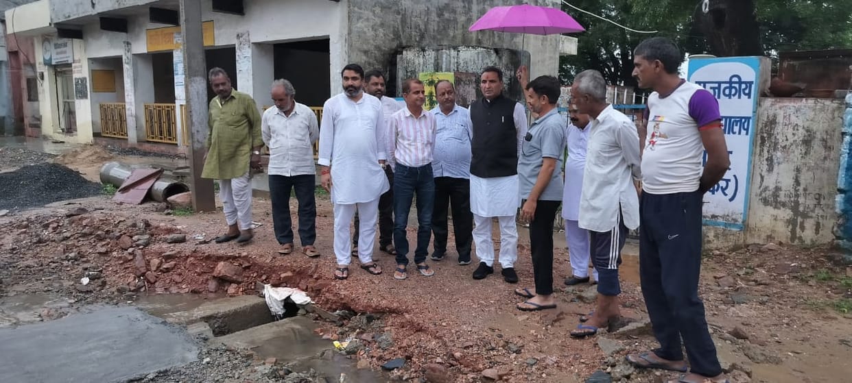 Former RTDC President Dharmendra Rathod inspected the under-construction building of the college