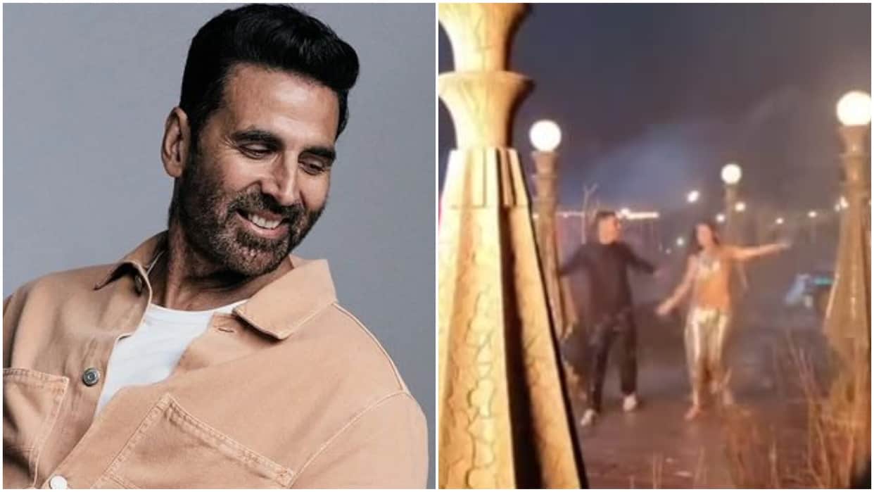 Khel Khel Mein Actor Akshay Kumar Shares BTS Video Of Tip Tip Barsa With Ajay Devgn Song Hauli Hauli See Here