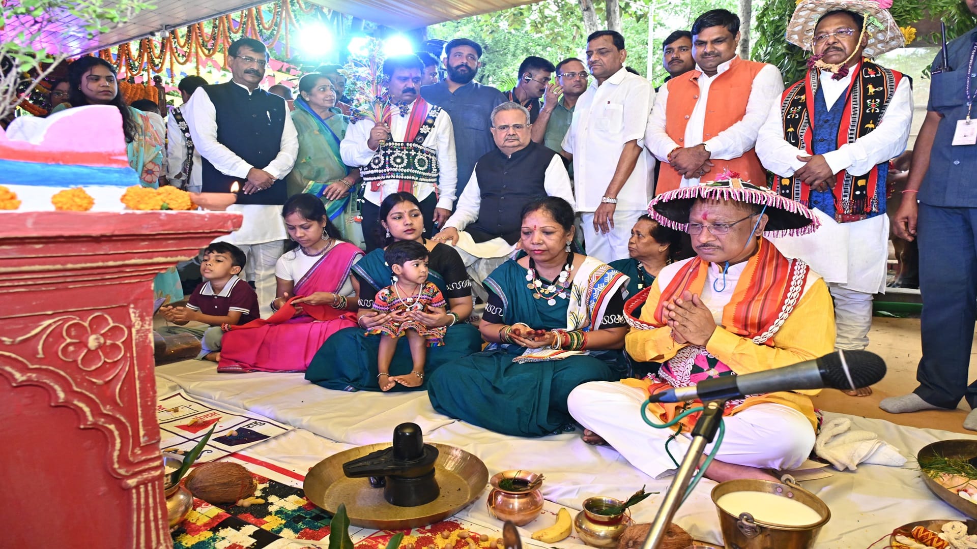 chhattisgarh Hareli Tihar celebrated in chhattisgarh cm vishnudeo sai house raipur, see photos