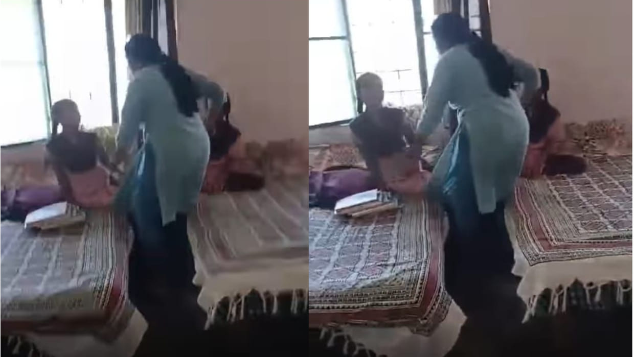 In Gorakhpur, CCTV cameras were switched off and the students were made to sweep and mop
