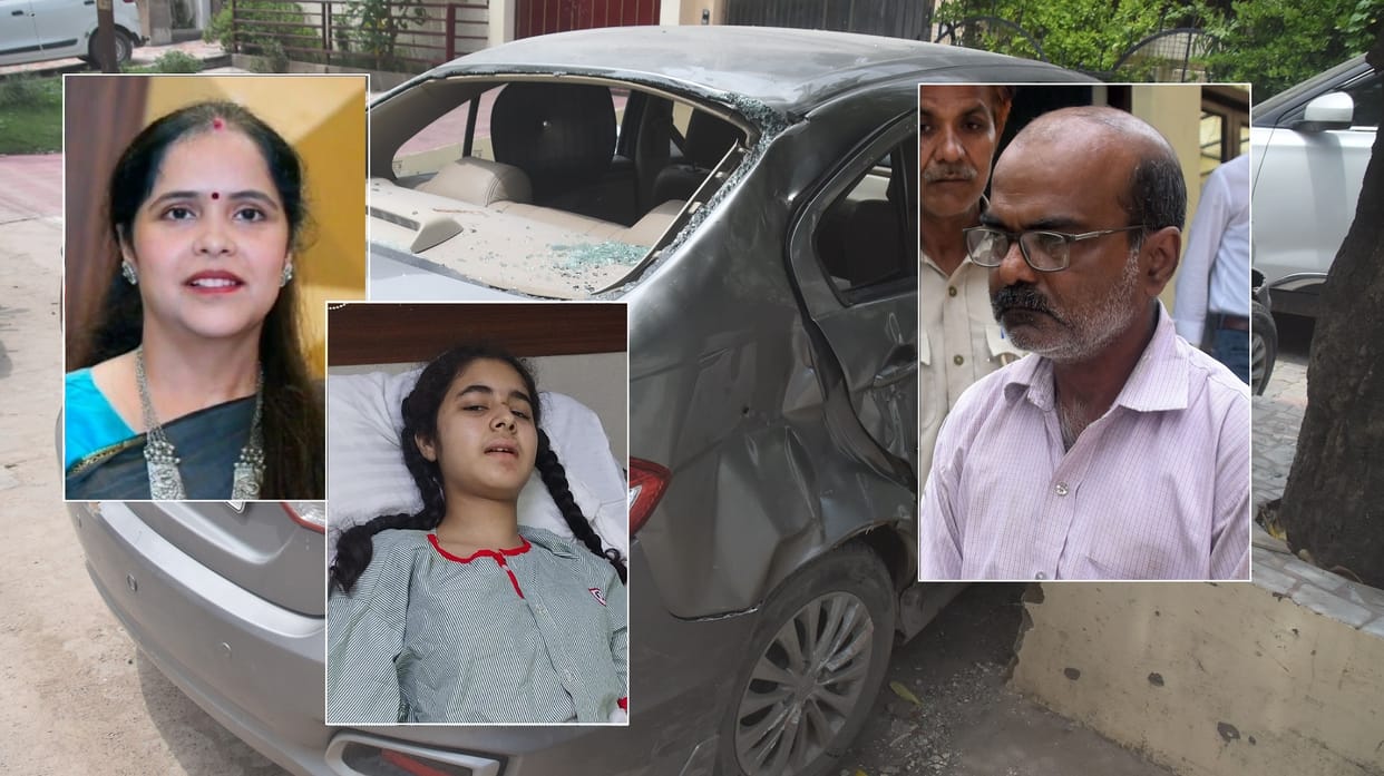 Kanpur Accident, 100 KM speed, scooty flew away, mother and daughter fell away, minor and father arrested