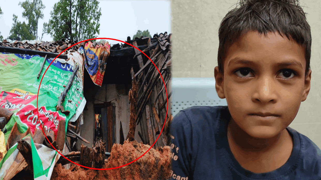 Husband and wife died and son escaped safely due to house collapse in Pendra