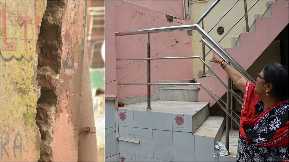 Tunnel digging for Agra Metro cracks in houses people became scared