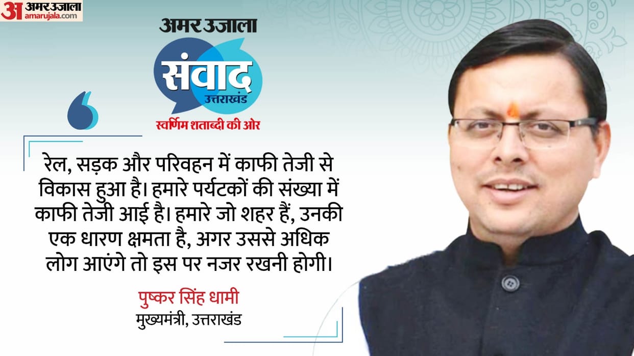 CM Dhami answered many issues In Amar Ujala samvad dehradun
