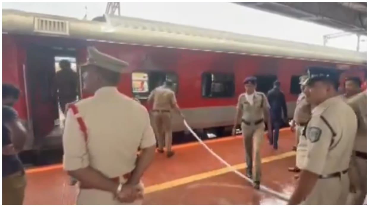 indian railway train caught fire in passenger train in vishakhapattanam news updates