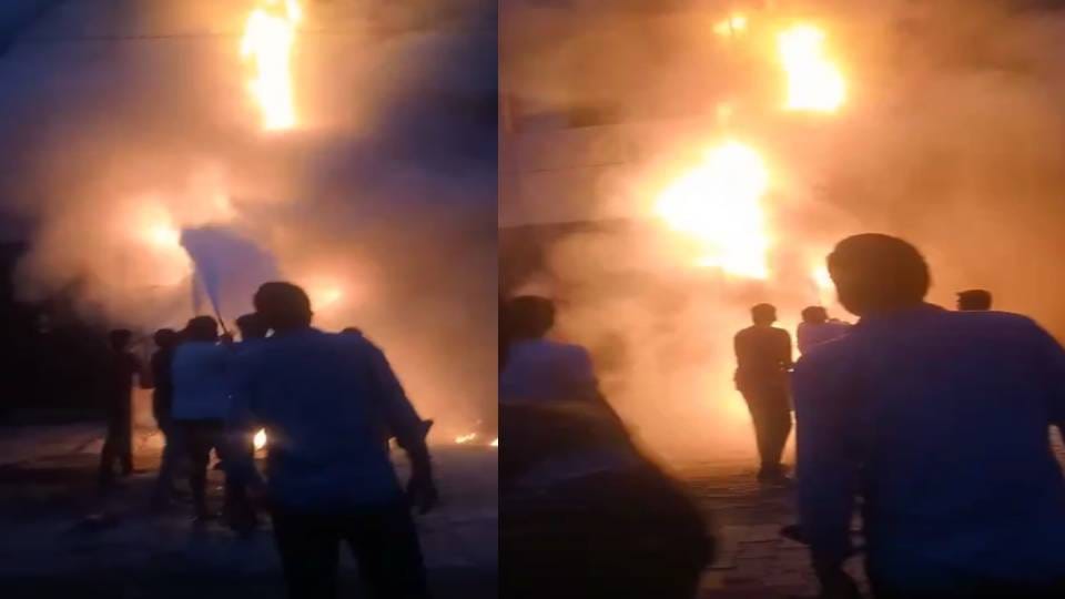 fire took horrific form that started from electric meter In Agra oil mill goods burnt to ashes