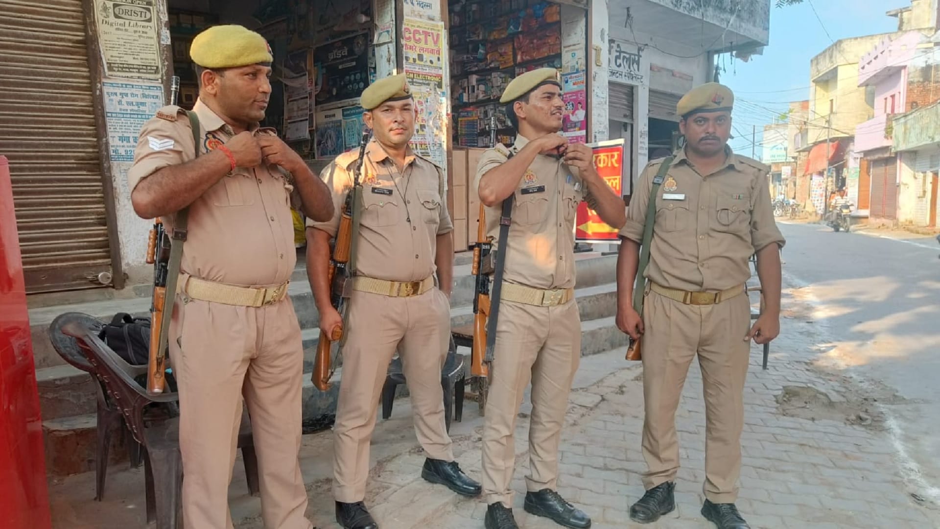 Ayodhya rape case Strict vigil on the demolished bakery and shopping complex of SP leader Moeed Khan