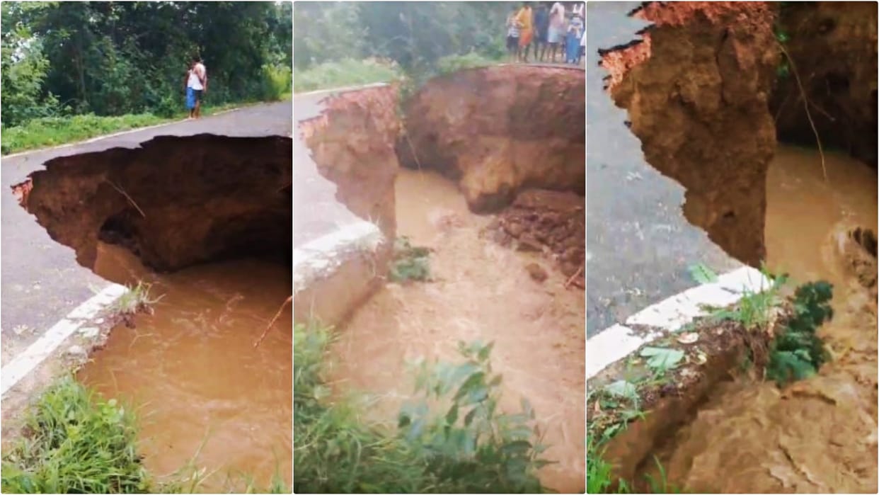 Bihar Flood: Entire road washed away by water of Falgu river in Jehanabad, Bihar bridge collapsed