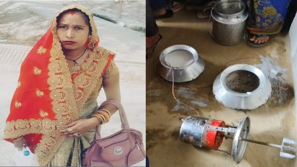 A churner entered a woman stomach, woman died