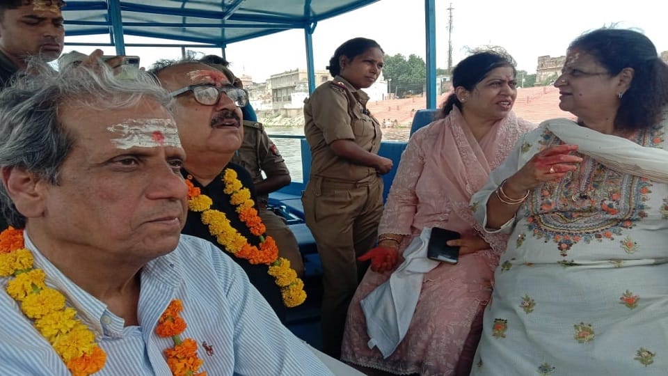 ADG Zone was on board then the motorboat stopped in Yamuna