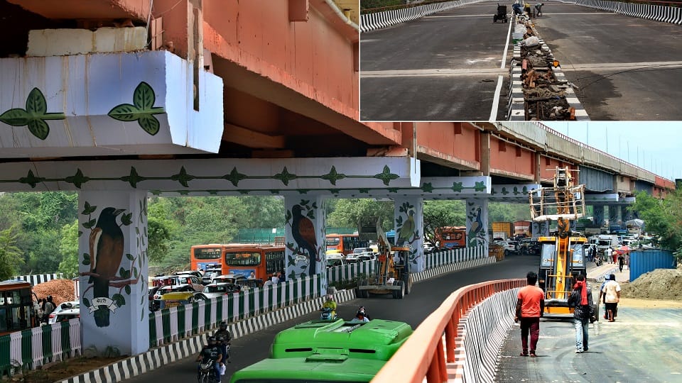 Signal free project under construction between Anand Vihar and Apsara border ready