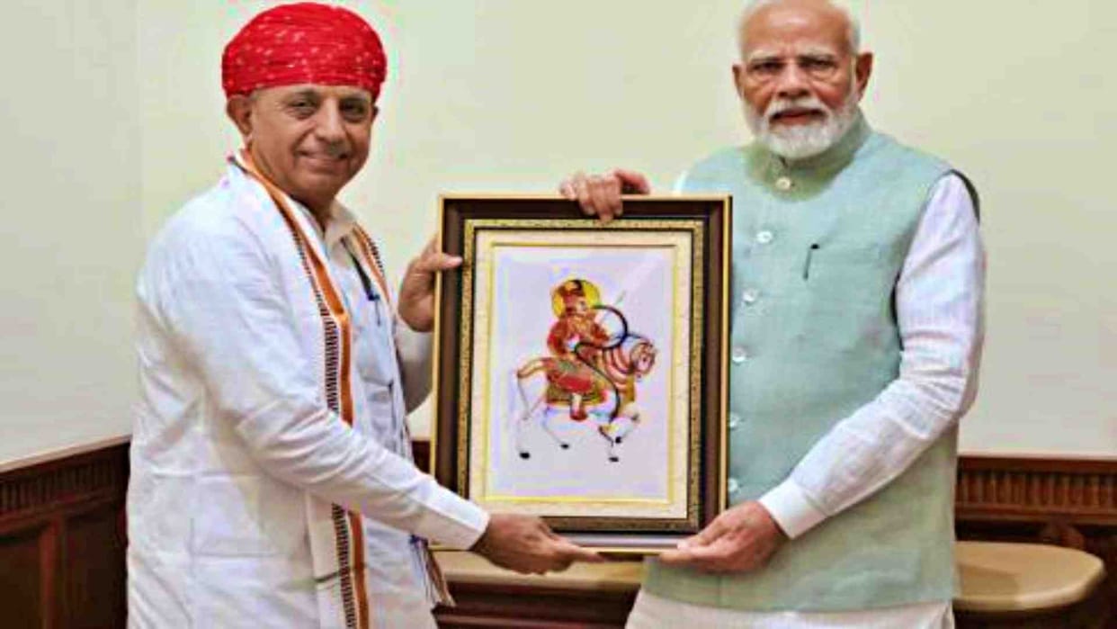 Ajmer News: Courtesy meeting of MP Bhagirath Chaudhary with the Prime Minister