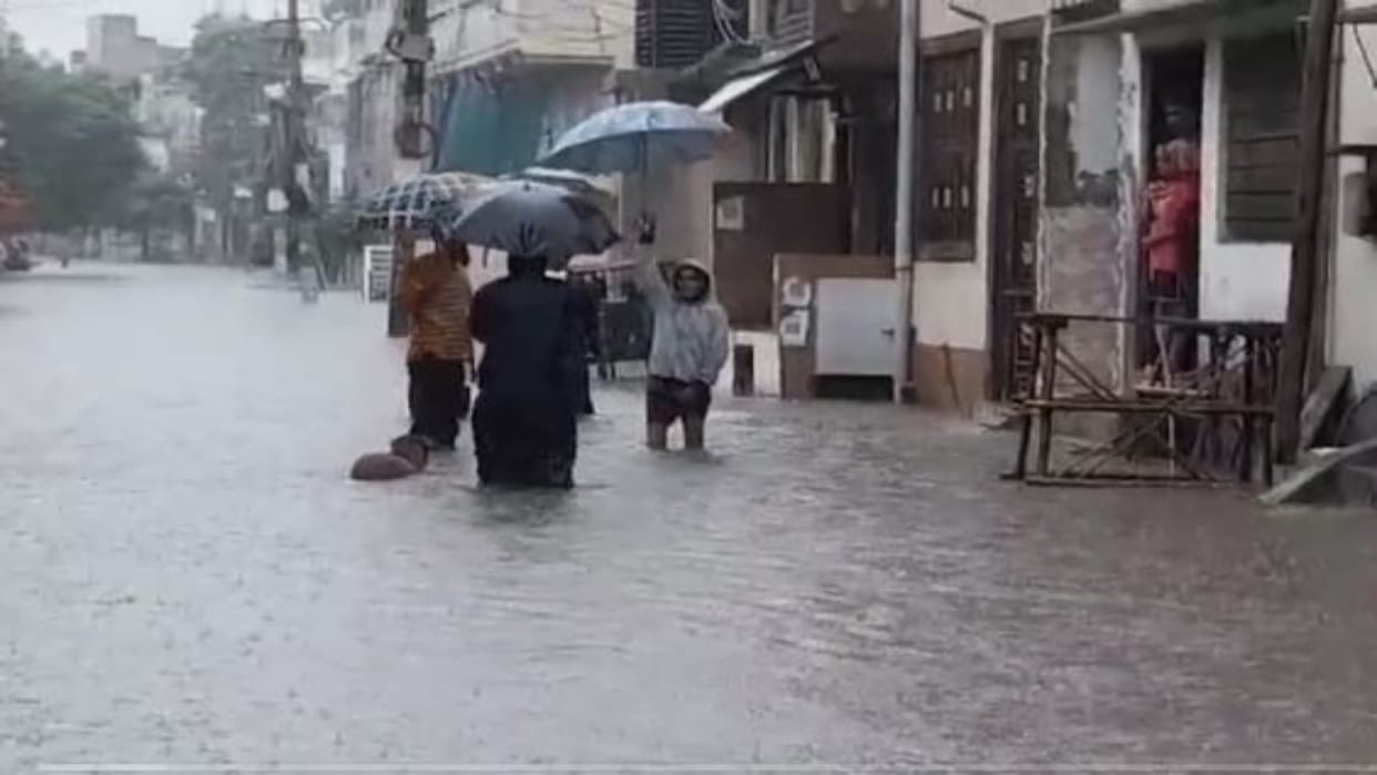 Ajmer: Condition worsened due to torrential rains, many areas submerged, flood situation in Nasirabad