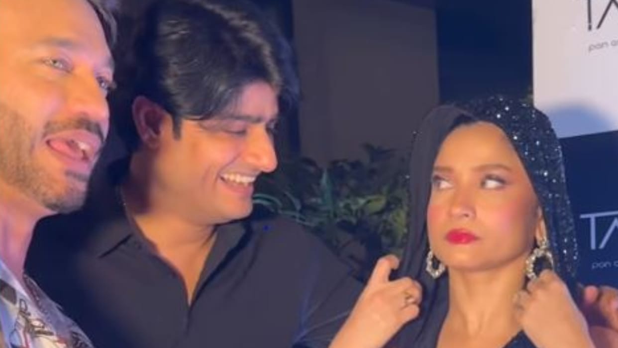 Ankita Lokhande looks angry after sandeep singh pulled down her dress in front of vicky jain video goes viral