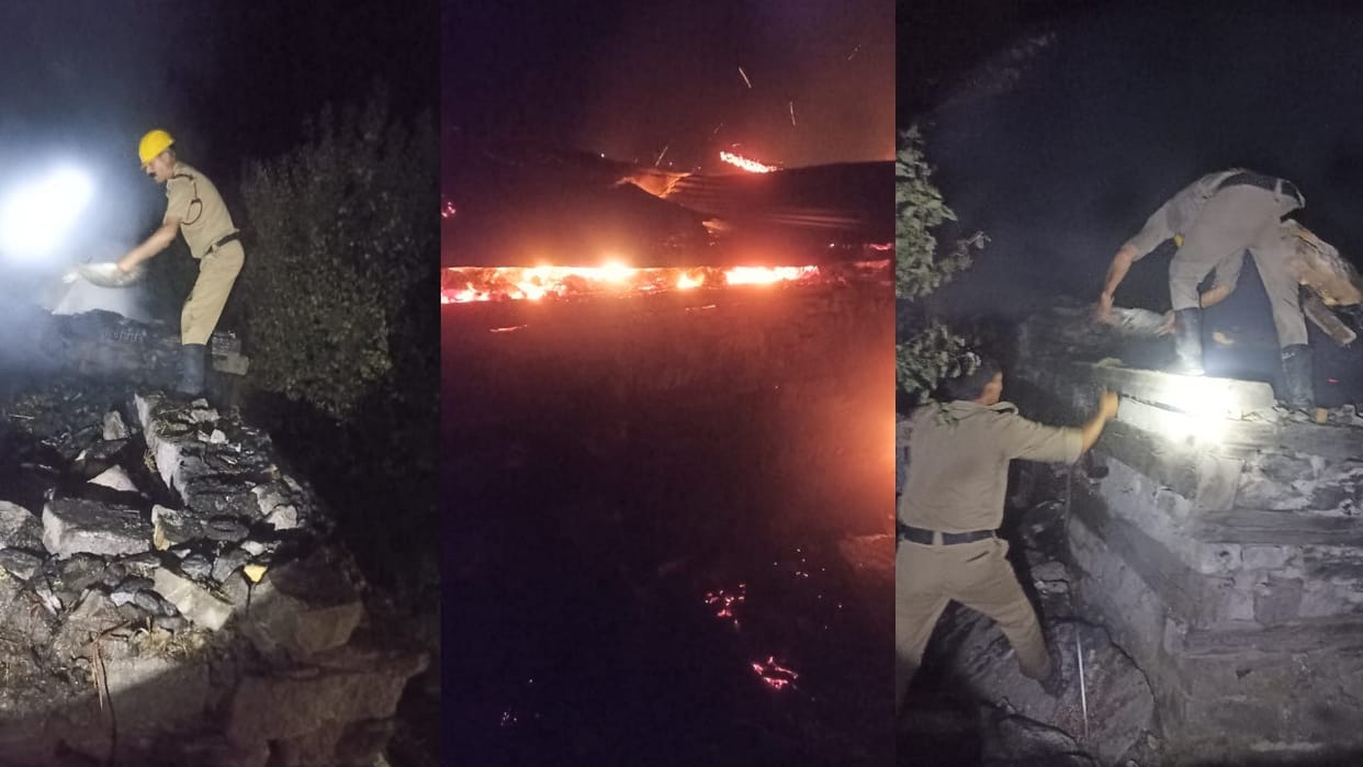 joint house of four brothers in Chanala Seri in Manali was destroyed by fire
