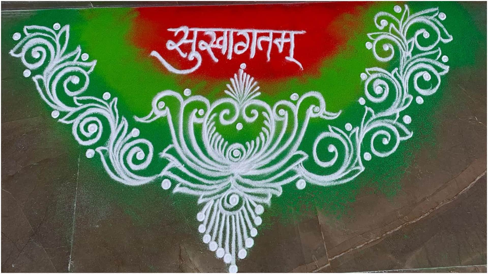 Hariyali teej 2024 Easy Rangoli design Ideas To Decorate Your Home Images