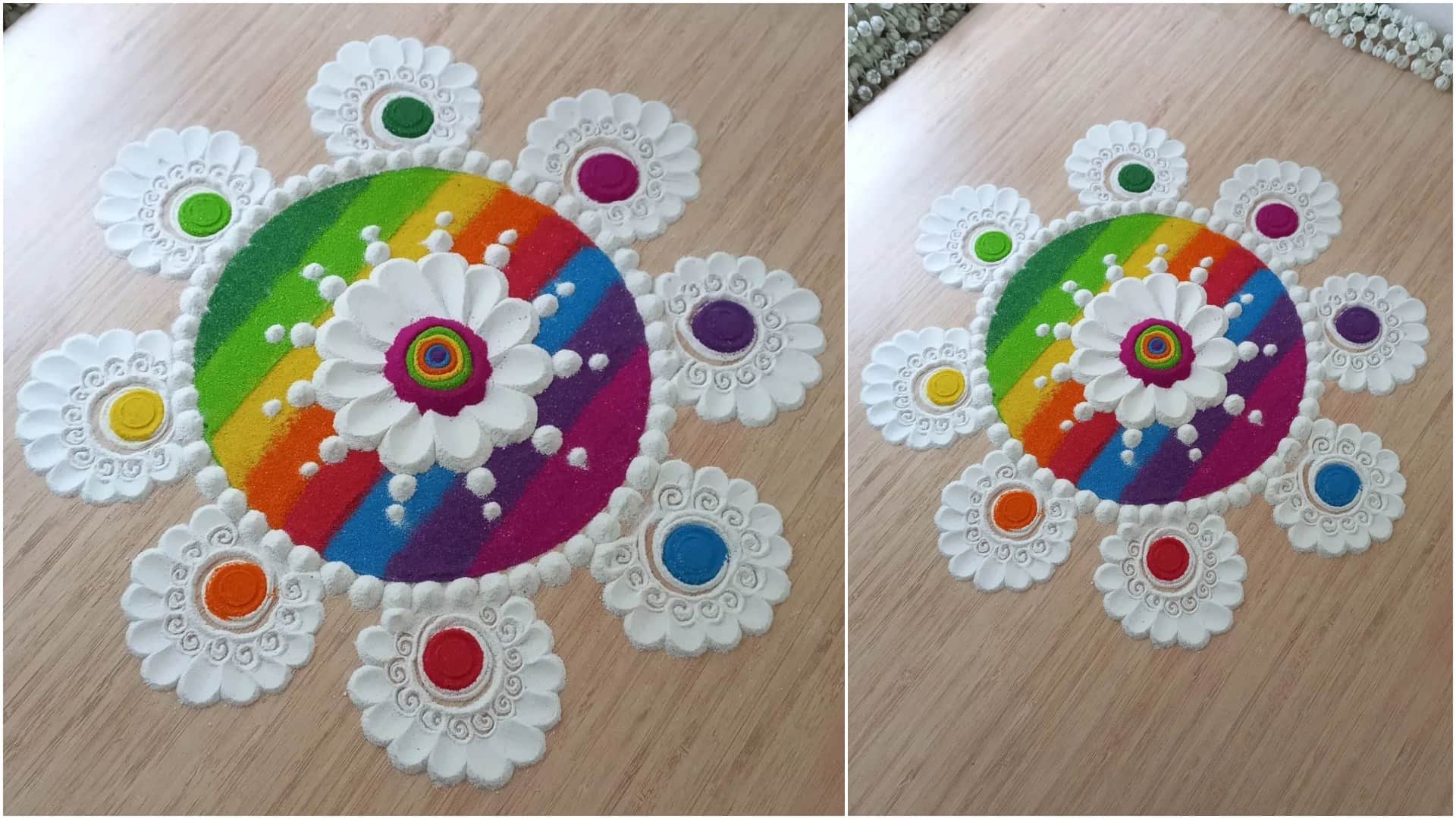 Hariyali teej 2024 Easy Rangoli design Ideas To Decorate Your Home Images