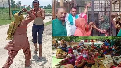 Bijnor: Women chased away drunkards, locked the liquor shop, said- they made it difficult to go out