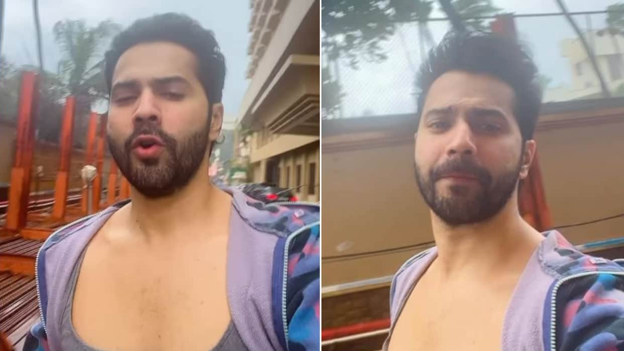 Varun Dhawan share video on the Cheen Tapak Dum Dum trend as he enjoys mast weather of Mumbai goes viral