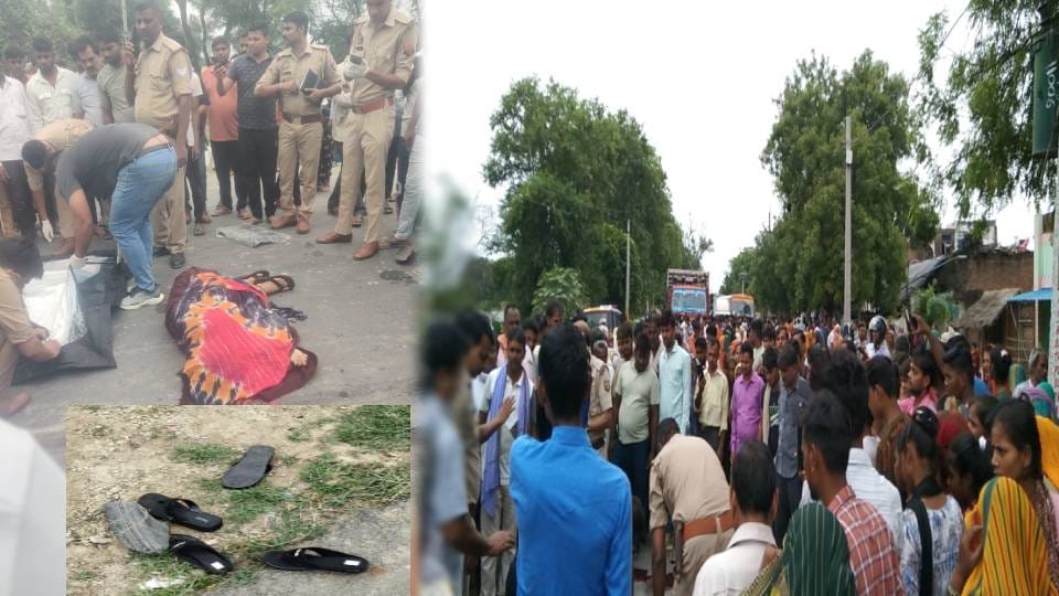speeding canter crushed bike riders In Agra three died including two women on spot