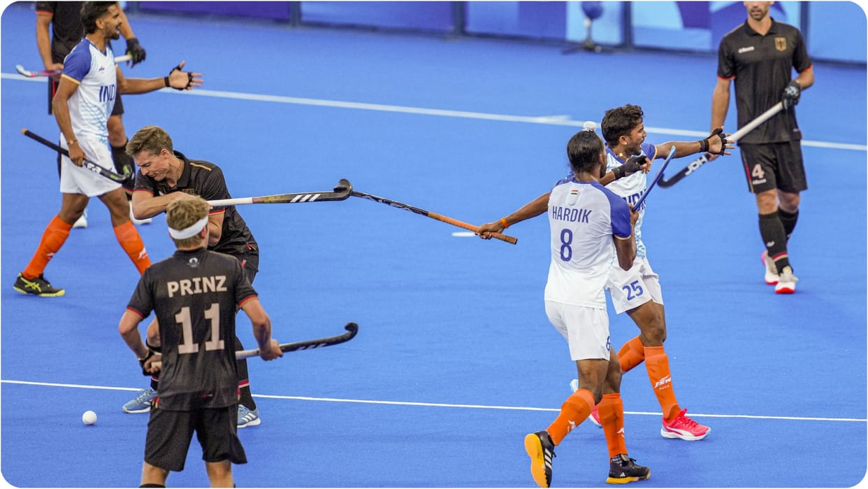 India vs Germany Hockey Semi Final Score Paris Olympics 2024 Harmanpreet Mens Hockey IND vs GER