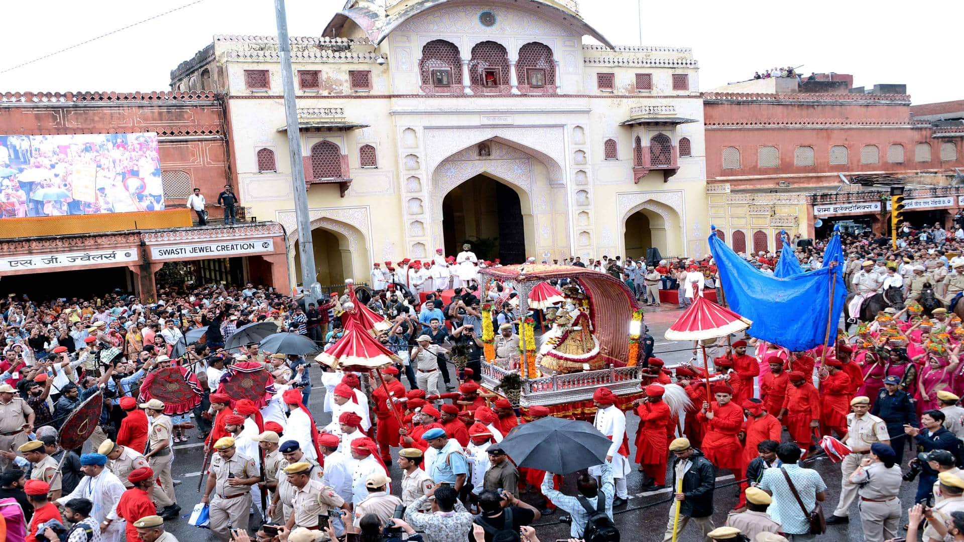 Rajasthan Hariyali Teej Photos Teej Mata procession took place with royal pomp in Jaipur