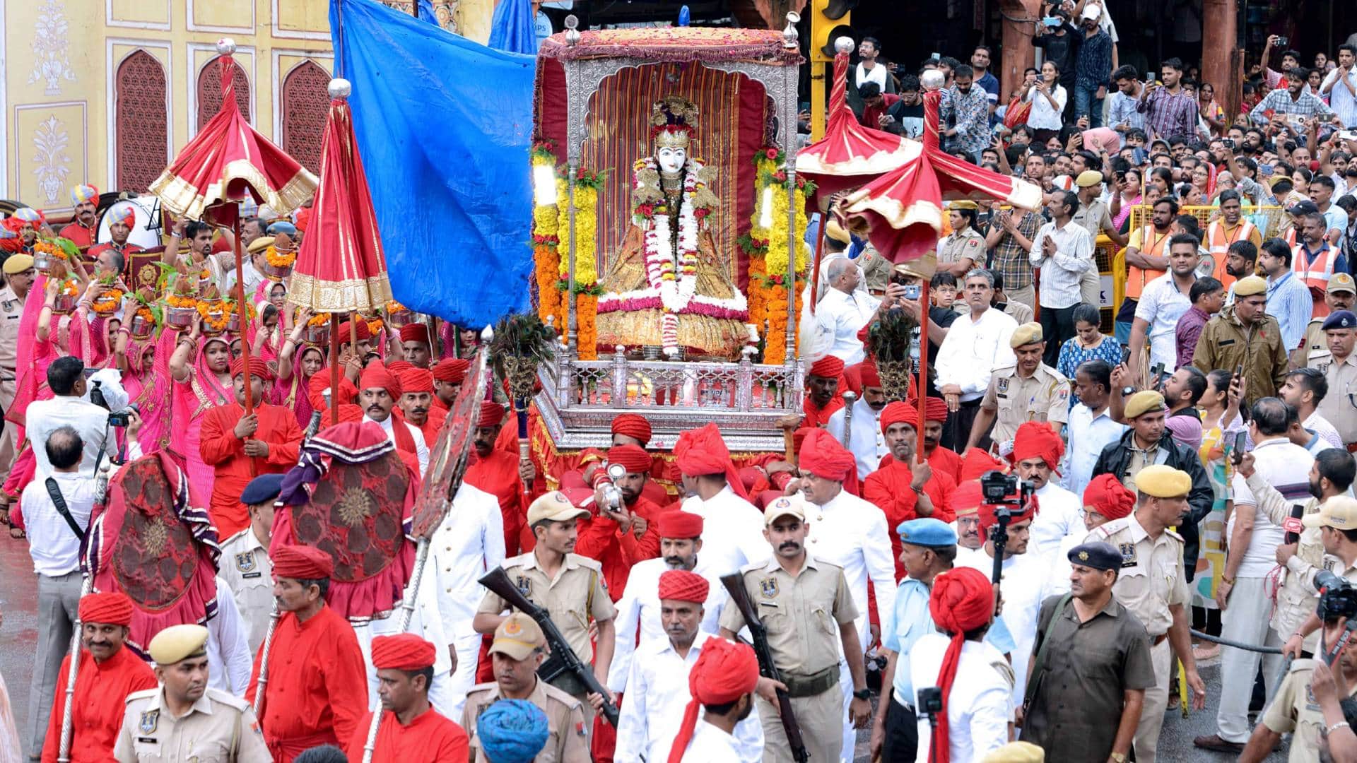 Rajasthan Hariyali Teej Photos Teej Mata procession took place with royal pomp in Jaipur