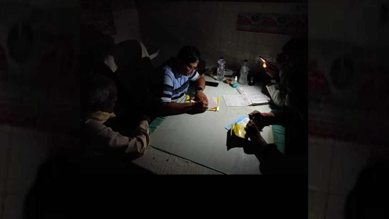 OPD running in torch light in Sultanpur.