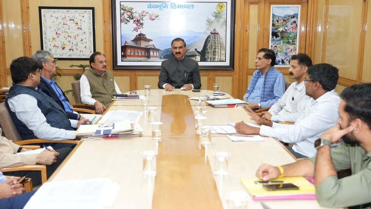 CM Sukhu held a review meeting with senior officials of the Energy Department at the State Secretariat