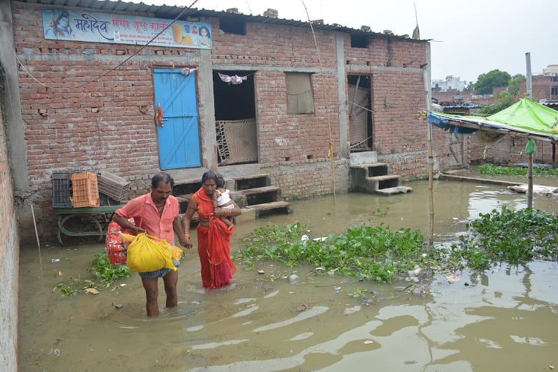 Ganga water level reached 68 meters in varanasi flood water entered low lying areas
