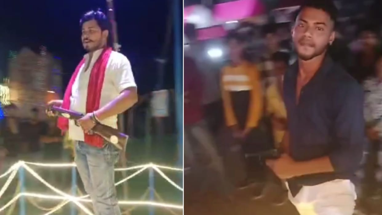 Video viral of young man dancing with gun at an exhibition in jaunpur