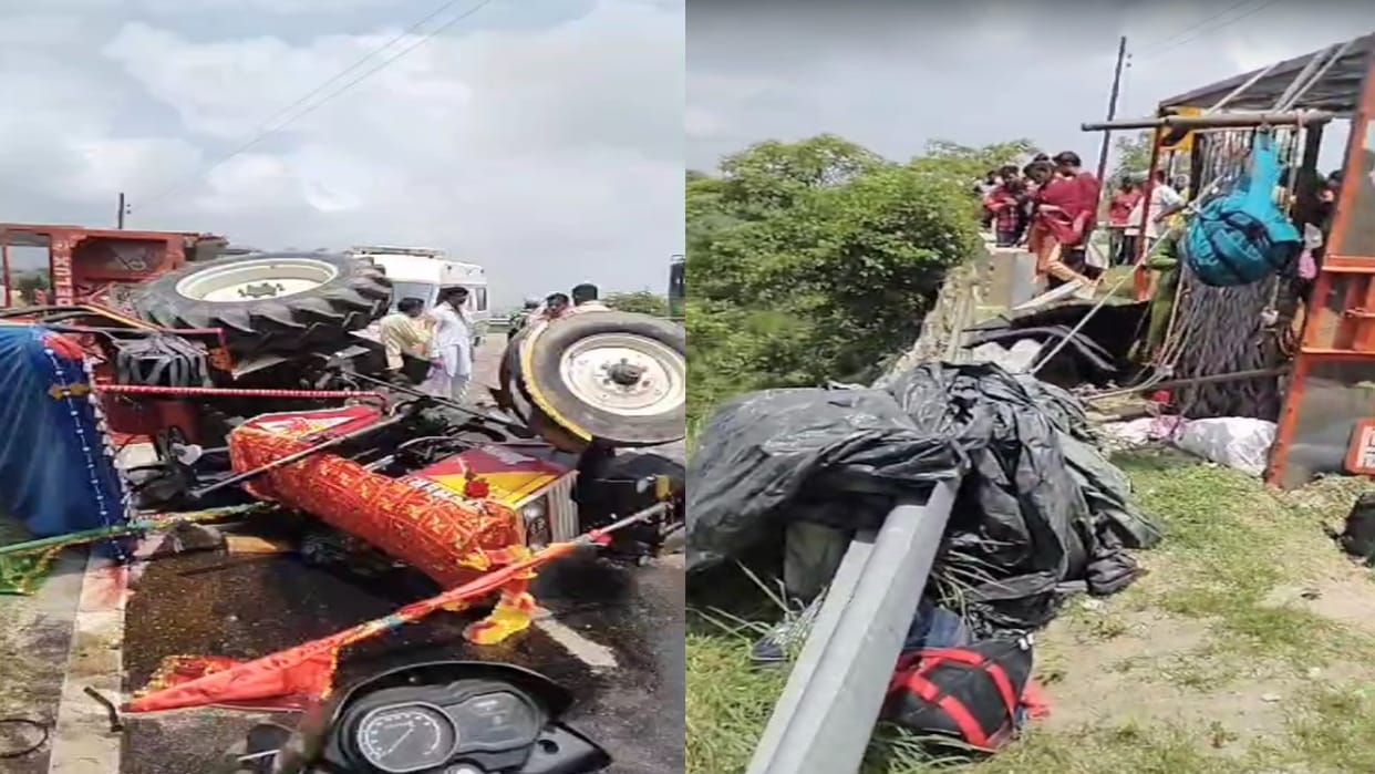 road accident una: A tractor trolley full of devotees overturned in Basoli, 14 injured