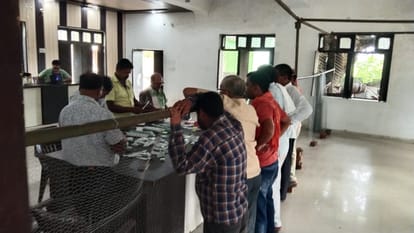 Counting for Pradhan and Panchayat post in Sitapur.