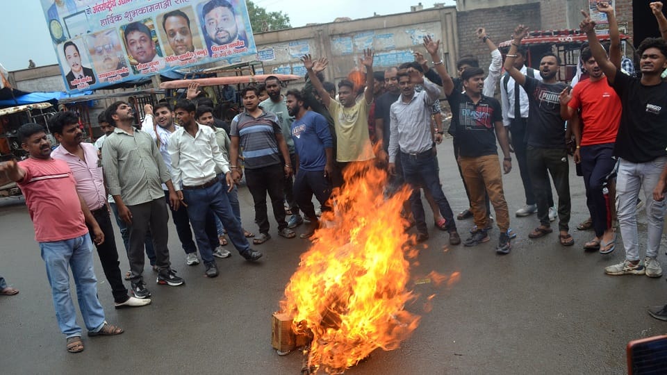 Protest against attack on Hindus in Bangladesh