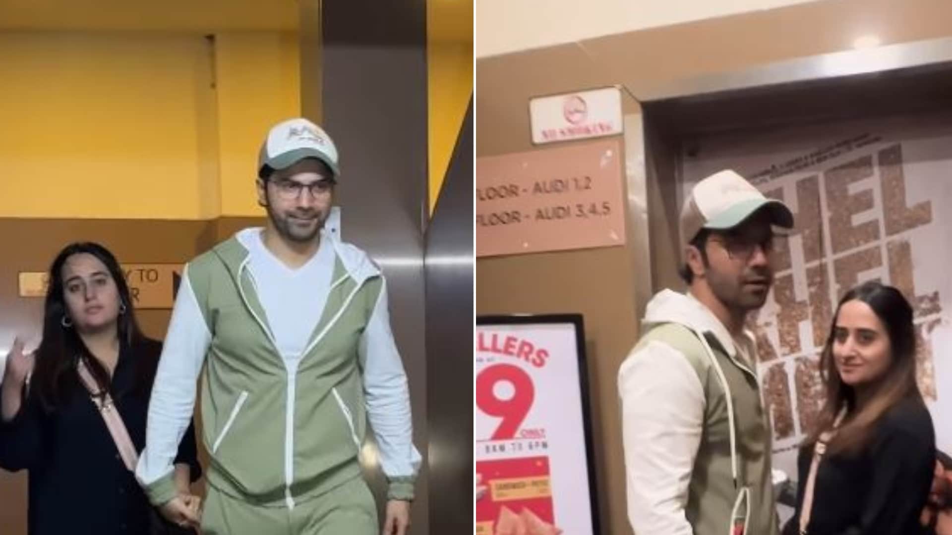 Citadel Honey Bunny actor Varun Dhawan get protective for wife Natasha they out for movie date khel khel mein
