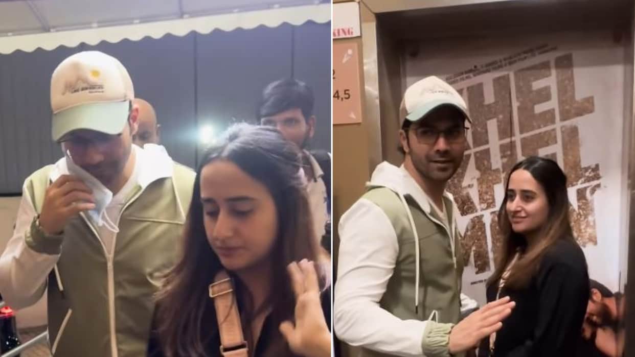 Citadel Honey Bunny actor Varun Dhawan get protective for wife Natasha they out for movie date khel khel mein