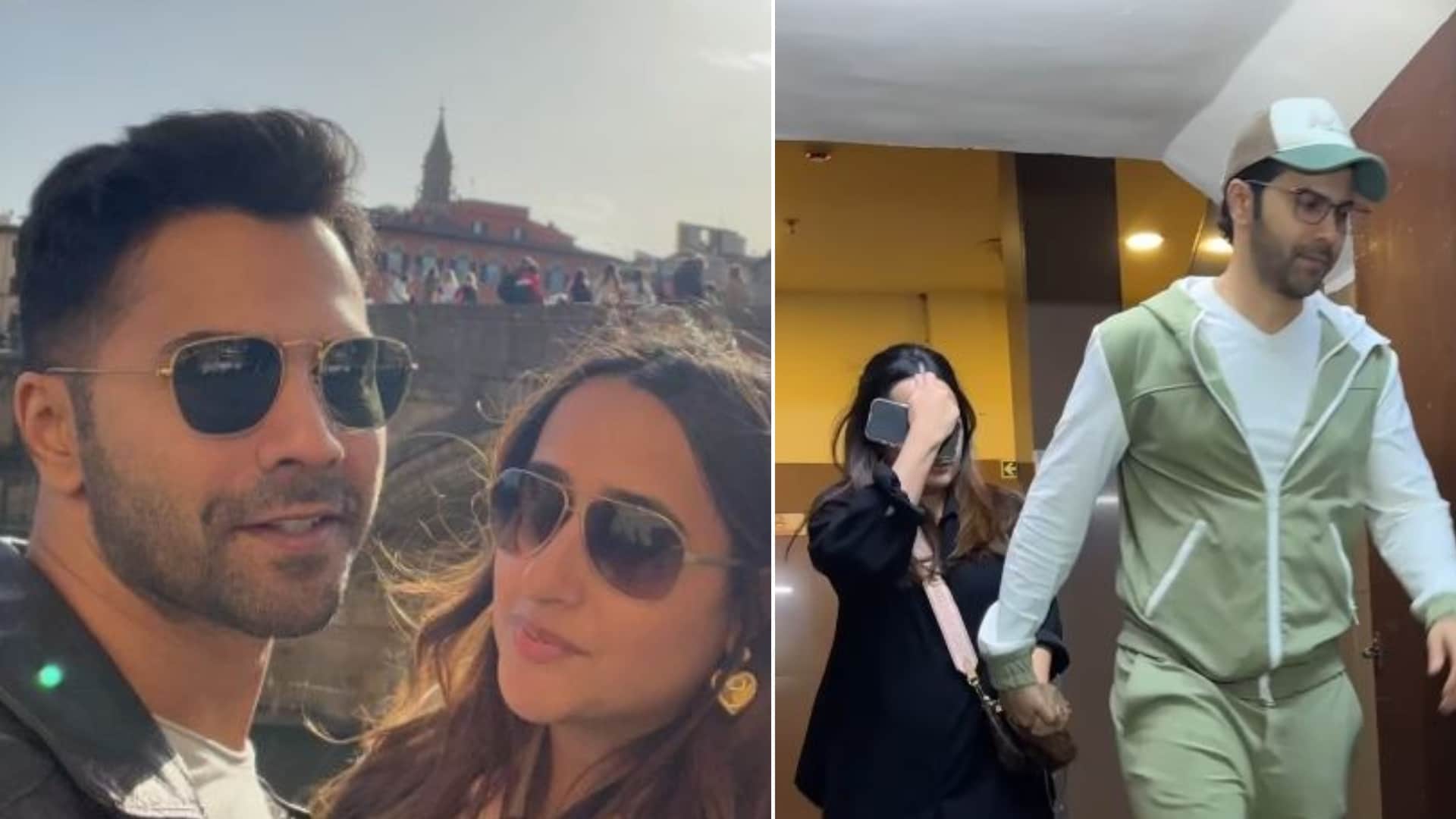 Citadel Honey Bunny actor Varun Dhawan get protective for wife Natasha they out for movie date khel khel mein