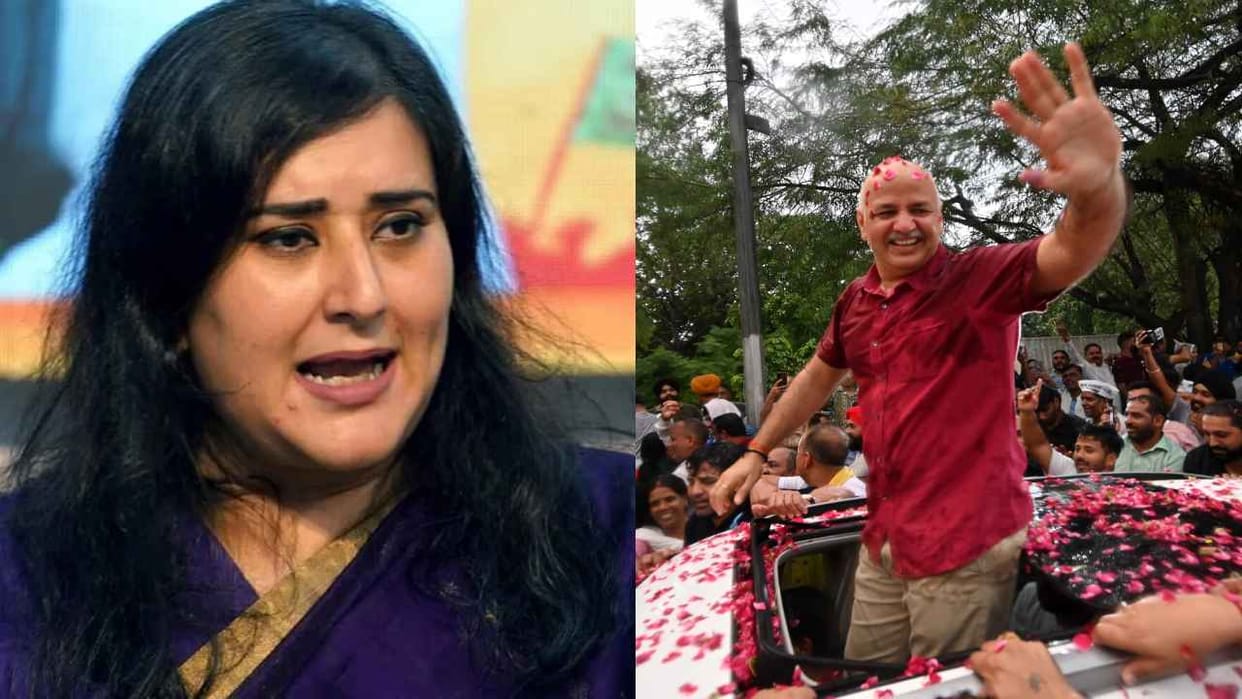 BJP attacks on Manish Sisodia release Bansuri Swaraj said- Bail does not mean freedom from crime
