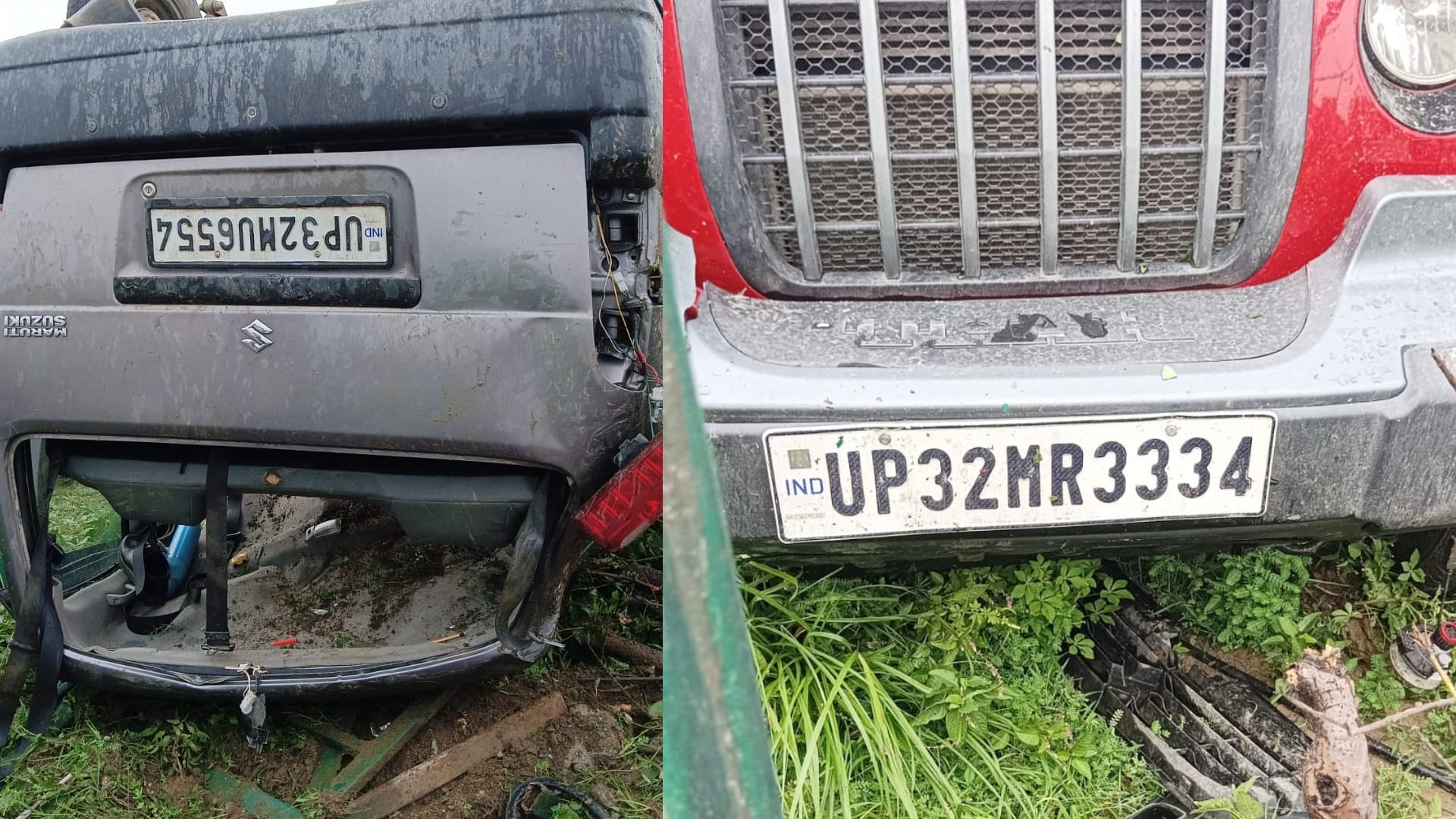 Six children injured in an school van accident in Gosaiganj Lucknow.